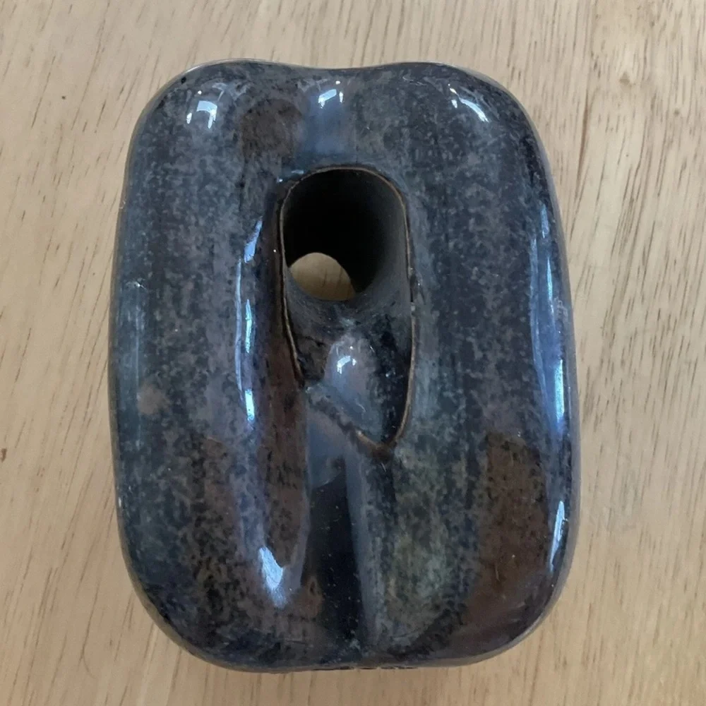 Vintage Brown Porcelain Bullnose Guy Strain Wire Insulator Ceramic - Picture 4 of 9